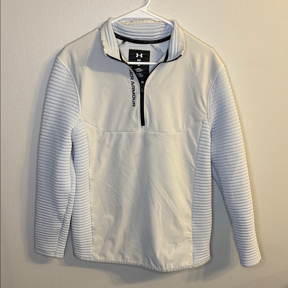 Under Armour Men's White Zip-Up Sweater